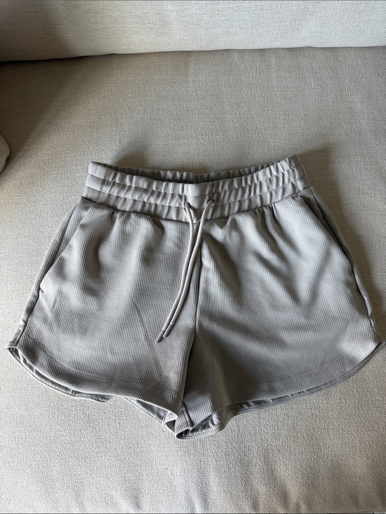 all in motion Pants - all in motion Light Gray/taupe Ribbed Drawstring Athletic Shorts